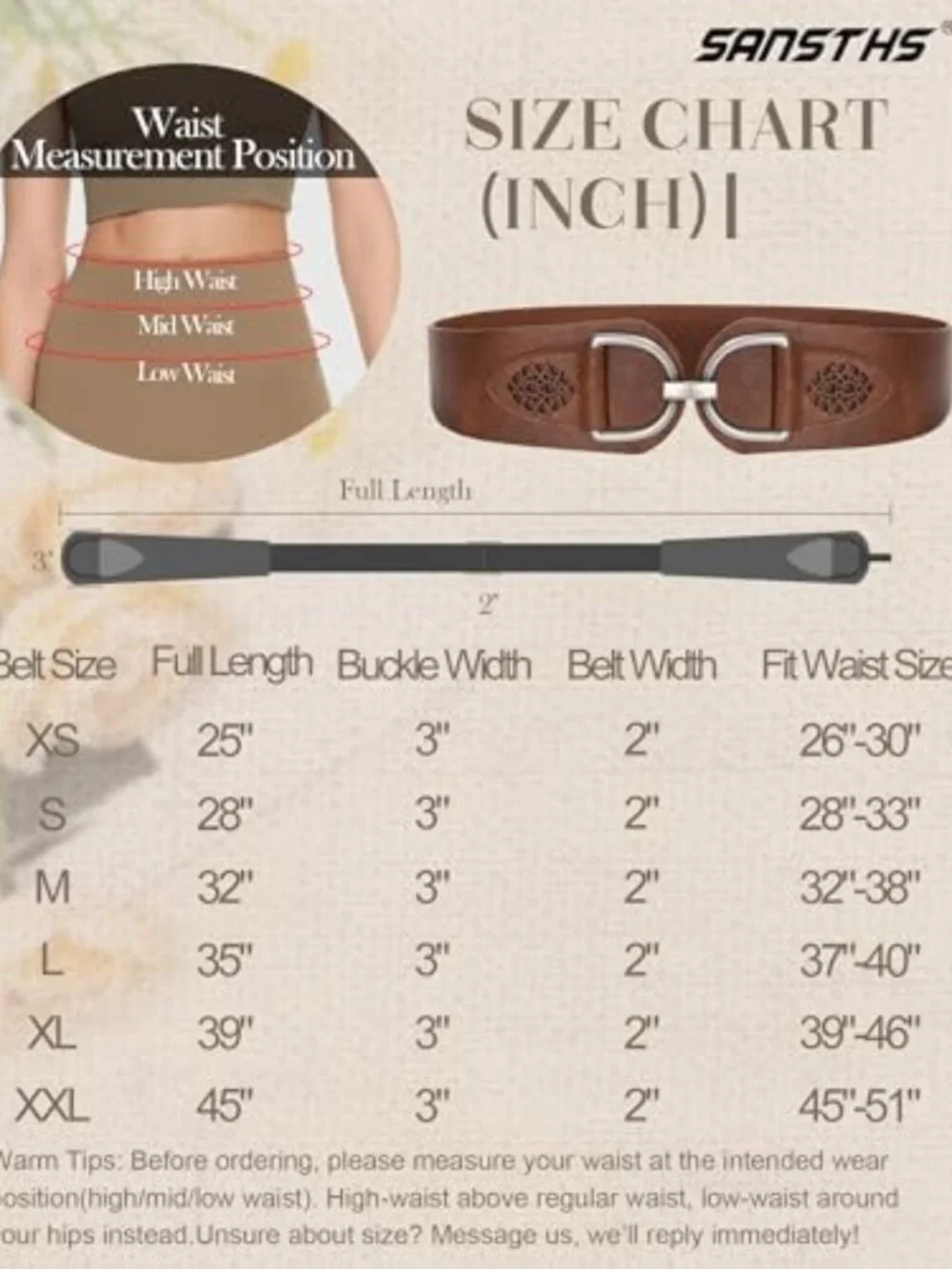 Vintage Stretchy Wide Belt with Chunky Buckle - Elastic Waist Belts for Dresses
